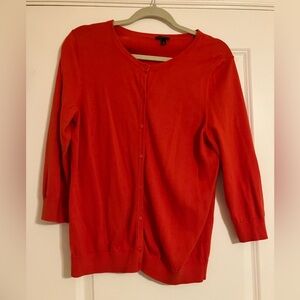 Talbots Red Cardigan Size Large